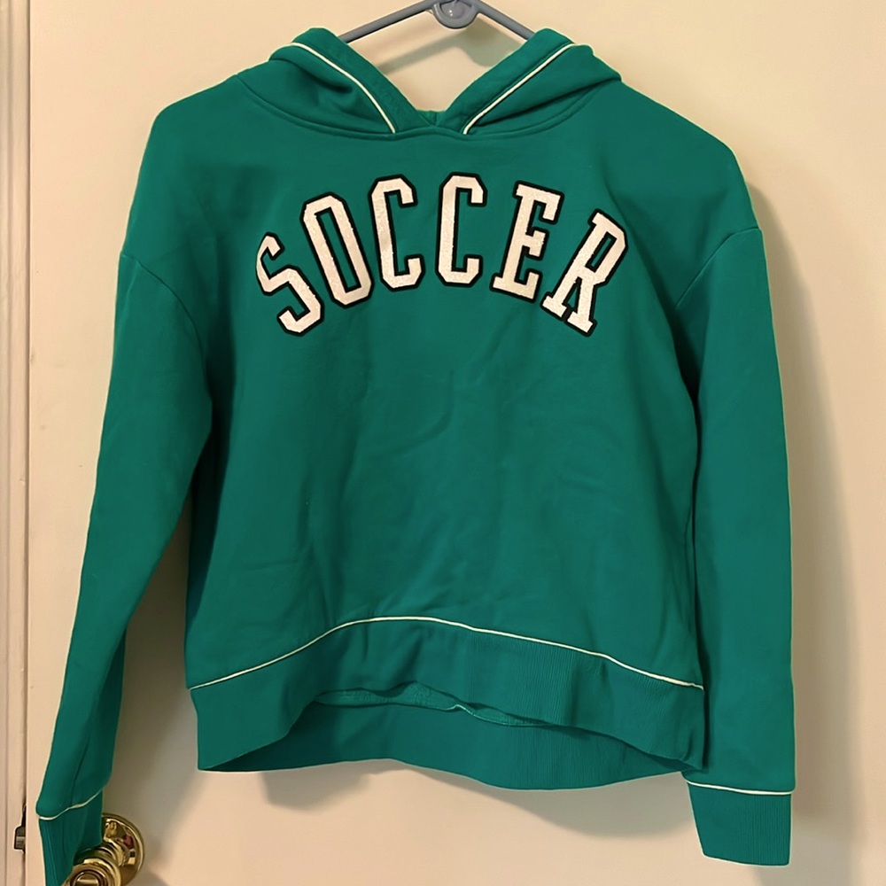 Green soccer sweatshirt